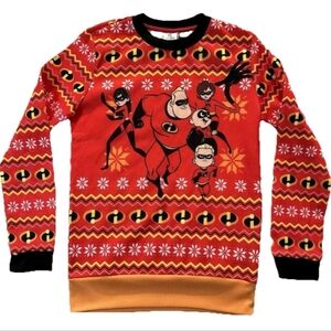 Men's Incredibles 2 Ugly Christmas Sweatshirt Small